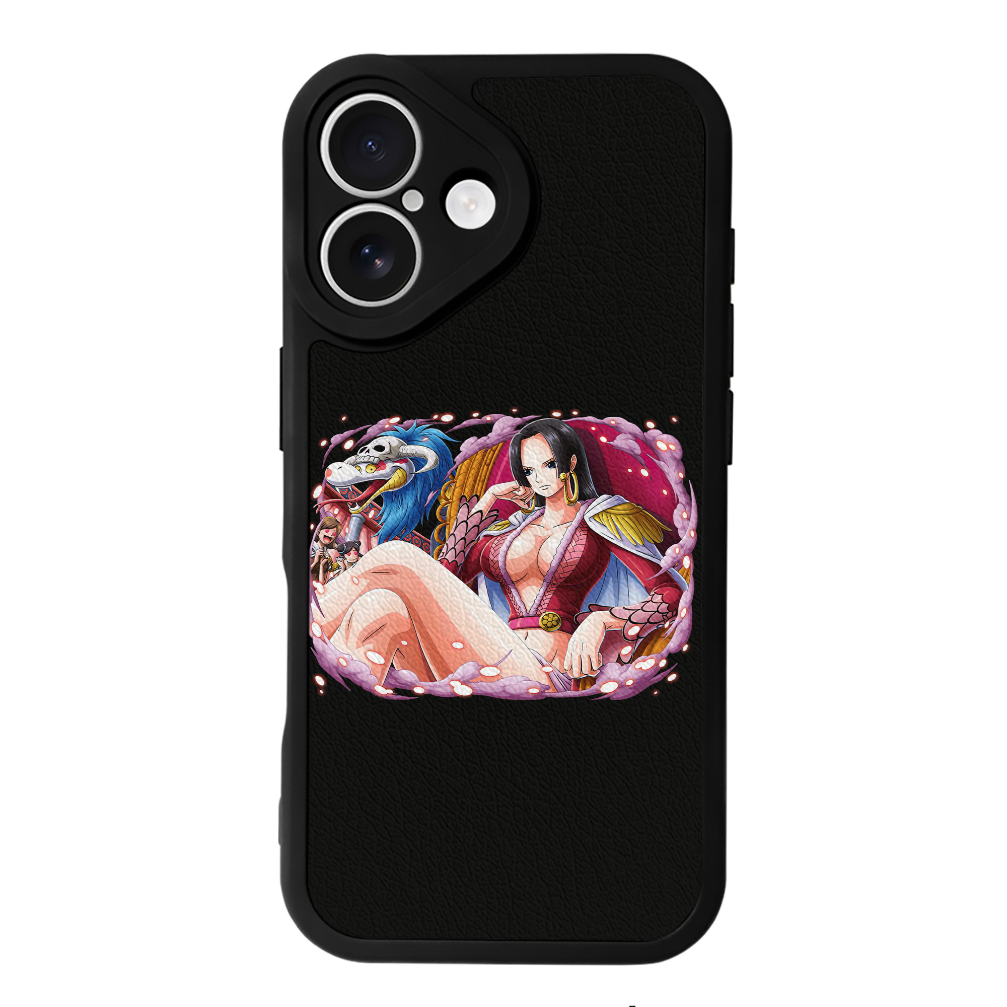 （画像用） ワンピース ボア・ハンコック ONE PIECE Boa·Hancock 【iPhone 16シリーズ対応】シリコンスマホケース（レザー調） 材質：シリコン